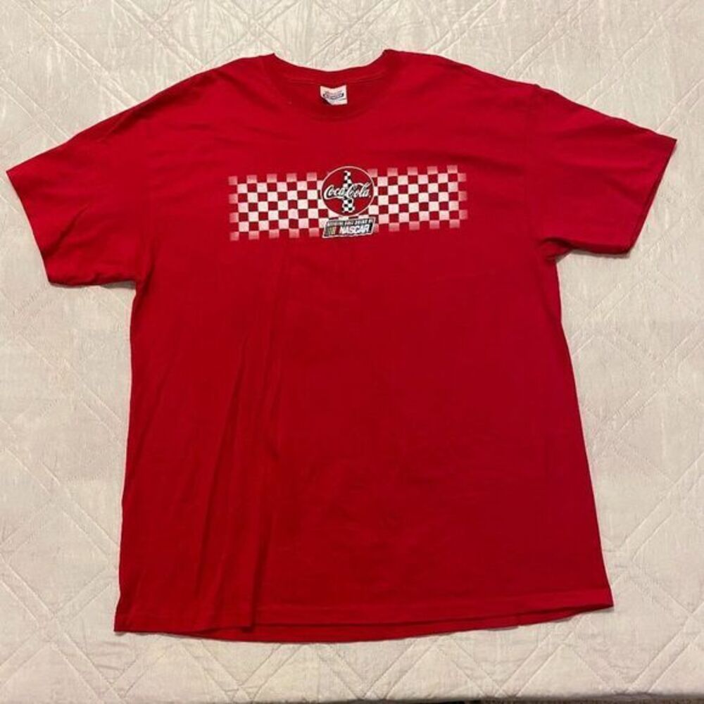 Coca Cola official soft drink of NASCAR Red T shirt‎ XL